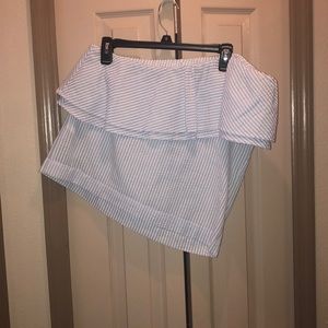 One-Shoulder striped beachy top